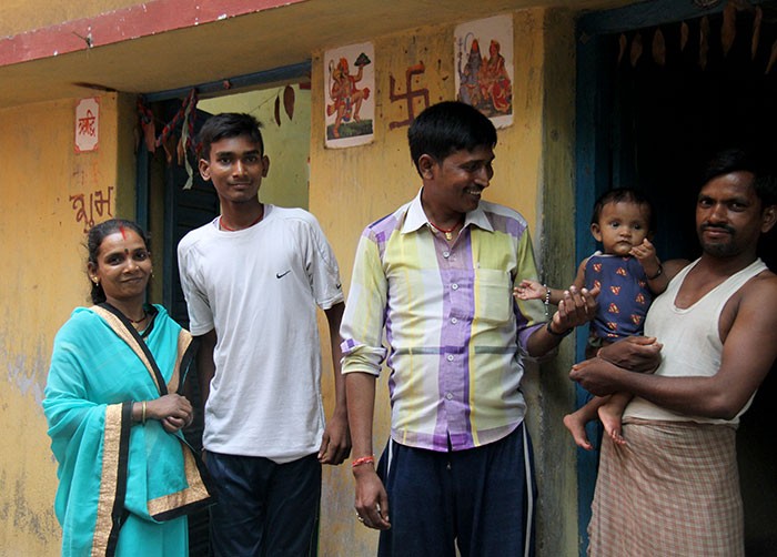 Roshan and his family in India