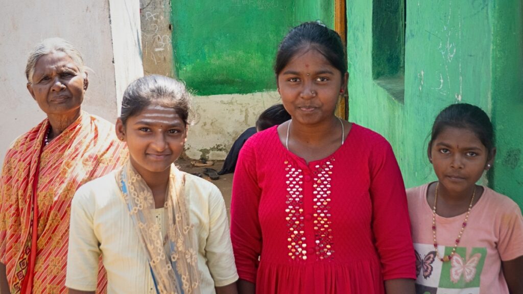 Bhagya with her mother and two daughters