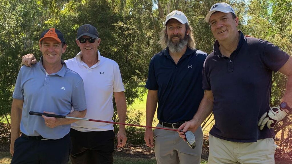 David with his team mates at the Melbourne Golf Day 2026